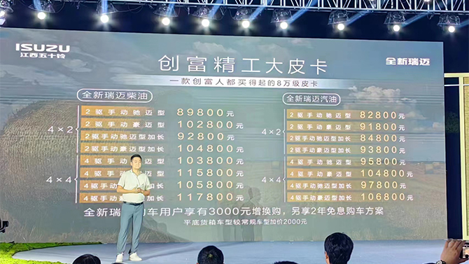 8万元级合资皮卡焕新上市，江西五十铃新瑞迈开启创富生活